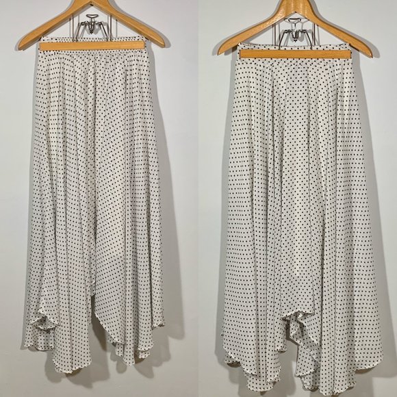 Free People Mini Black Polka Dot Maxi Skirt XS - Picture 2 of 6